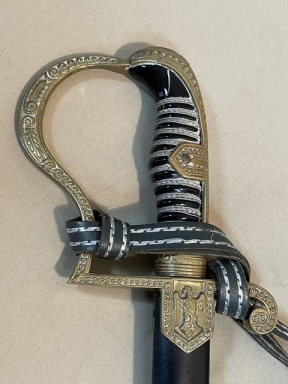 Original WWII German Army Officer's Sword, Scabbard & Knot, Eickhorn
