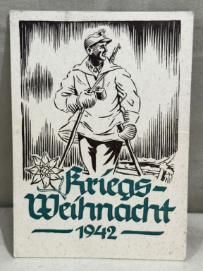 Original WWII German Kriegs-Weihnacht 1942 (War Christmas) Postcard