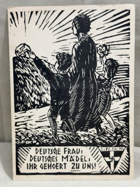 Original Nazi Era German Deutsche Frauenschaft Postcard