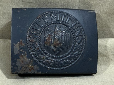 Original WWII German Army (Heer) Late-War EM/NCO Belt Buckle, UNISSUED!