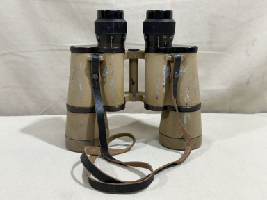 RARE! Original WWII German Tan Colored 10x50 Service Binoculars, beh Maker Marked