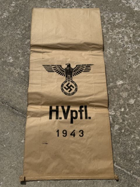 RARE! Original WWII German Large Paper Ration Bag, UNUSED!