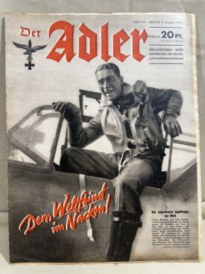 Original WWII German Luftwaffe Magazine Der Adler, August 1941 CRETE!