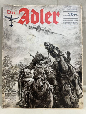 Original WWII German Luftwaffe Magazine Der Adler, December 1941