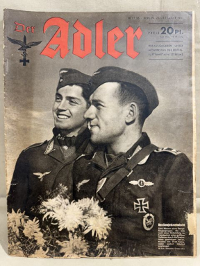 Original WWII German Luftwaffe Magazine Der Adler, December 1941