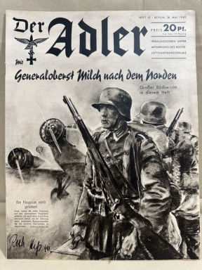 Original WWII German Luftwaffe Magazine Der Adler, May 1940