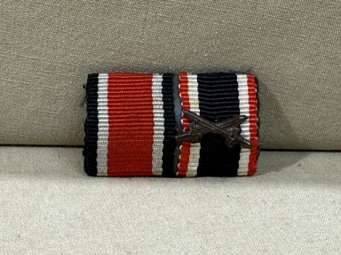 Original WWII German Two-Position Ribbon Bar, Iron Cross, UNISSUED