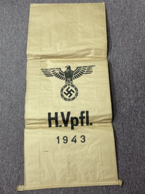 RARE! Original WWII German Large Paper Ration Bag, UNUSED!
