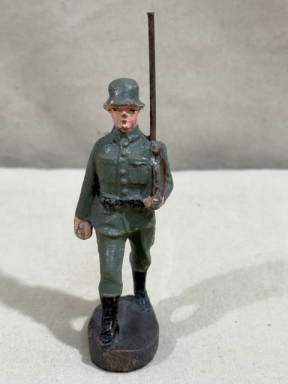 Original Nazi Era German Toy Soldier Marching w/Rifle, ELASTOLIN