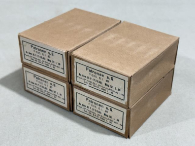 Original WWII German Cardboard 8mm Ammunition Boxes, Set of 4