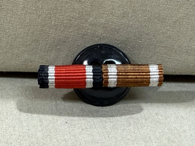 Original WWII German 2-Place Lapel Button Hole Ribbon Bar, UNISSUED