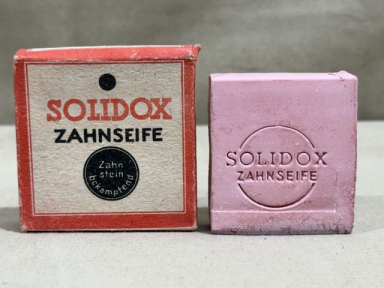 Original WWII Era German RM Priced SOLIDOX Tooth Powder, Zahnseife