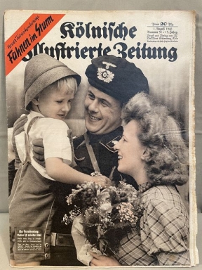 Original WWII German Kölnische Illustrierter Zeitung Magazine, PANZER SOLDAT August 1940