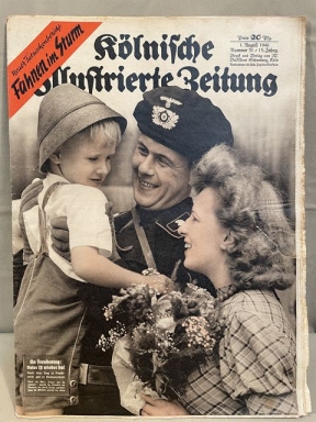 Original WWII German Klnische Illustrierter Zeitung Magazine, PANZER SOLDAT August 1940