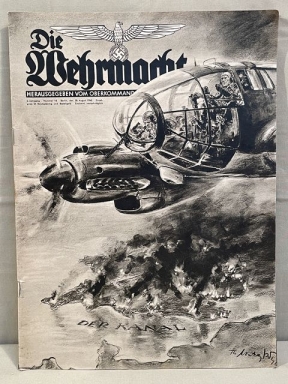 Original WWII German Die Wehrmacht Magazine, August 1940
