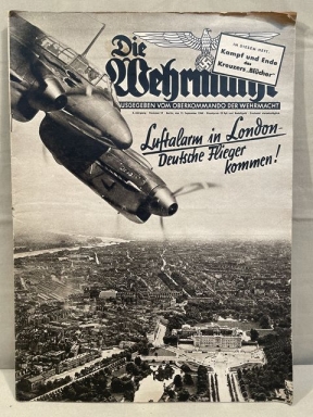 Original WWII German Die Wehrmacht Magazine, September 1940