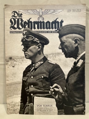Original WWII German Die Wehrmacht Magazine, ROMMEL TOBRUK May 1941