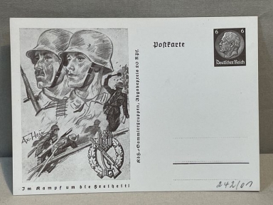 Original WWII German Postcard, INFANTRY ASSAULT BADGE
