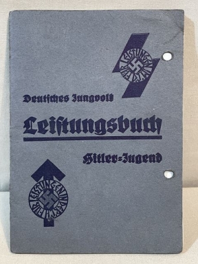 Original Nazi Era German Hitler-Jugend (Hitler Youth) DJ Leistungsbuch