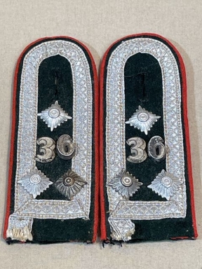 Original WWII German Army Regiment 36 Artillery Stabsfeldwebel Shoulder Straps, Pair
