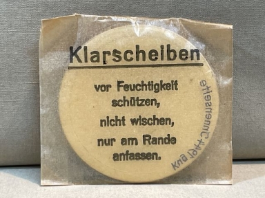 Original WWII German Spare Gas Mask Lenses, Klarscheiben