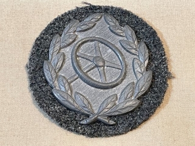 Original WWII German Army Driver's Proficiency Badge, Late-War Cloth!