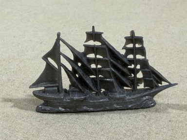 Original WWII German WHW Donation Figure, Old Style Ship