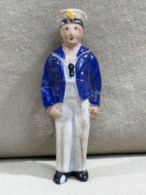 Original Nazi Era German WHW Donation Porcelain Figure, Kriegsmarine Soldier