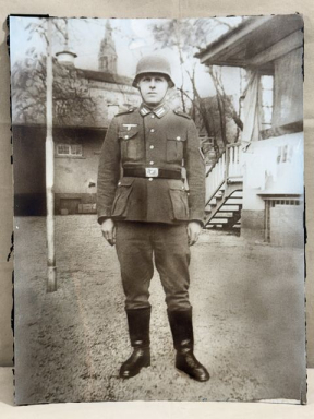 Original WWII German HEER Gefreiter Soldier's Photograph, Hand Colorized