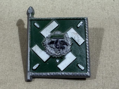 Original WWII German Luftwaffe Flag Tinnie, REGIMENT GENERAL GRING