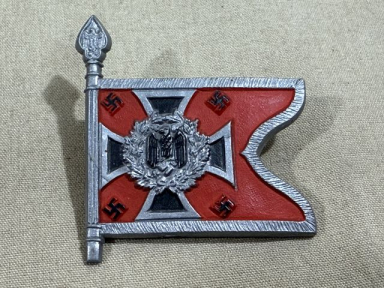 Original WWII German Flag Tinnie, ARTILLERIE