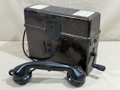Original WWII German Model 33 Field Phone in Bakelite Case, 1939