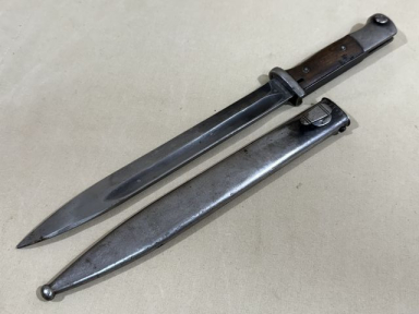 Original WWII German 98K Bayonet and Scabbard, MATCHING 1937 E.PACK&S.
