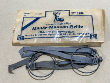 Original WWII German Masken-Brille (Gas Mask Glasses) in Glassine Envelope
