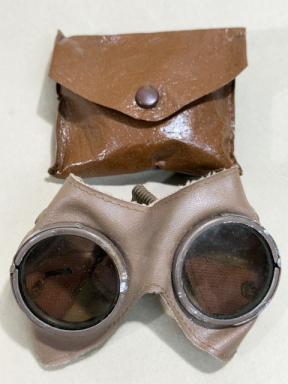 Original WWII German Sun Goggles with Brown Frames, UNISSUED!!!