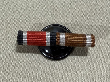 Original WWII German 2-Place Lapel Button Hole Ribbon Bar, UNISSUED