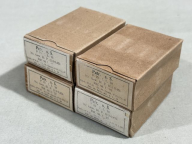Original WWII German Cardboard 8mm Ammunition Boxes, Set of 4