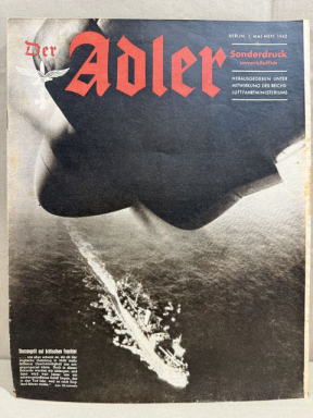 Original WWII German Luftwaffe Magazine Der Adler, May 1942