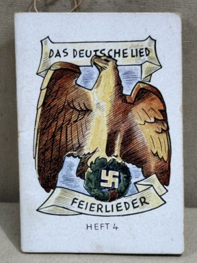 Original WWII German WHW Donation Booklet, FEIERLIEDER Heft 4