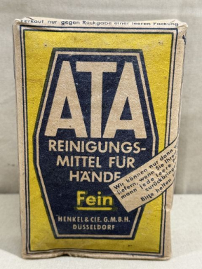 Original WWII German ATA Brand Washing Soap, R.Pfg. Priced!