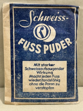 Original Nazi Era German Schweiss-Foot Powder Packet