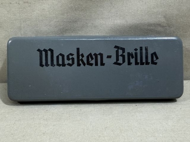Original WWII German Soldier's Gas Mask Glasses Case, UNISSUED!