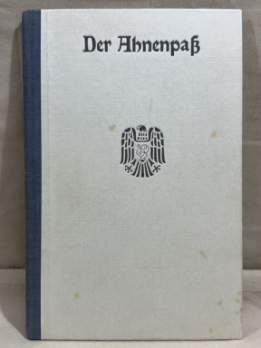 Original Nazi Era German Der Ahnenpaß (Family Tree) Book
