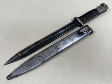 Original WWII German 98K Bayonet and Scabbard, MATCHING i 1941