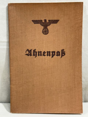 Original Nazi Era German Der Ahnenpaß (Family Tree) Book
