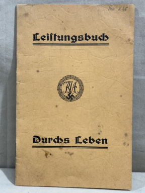 Original Nazi Era German RJA Sports Badge Leistungsbuch (Performance Book)