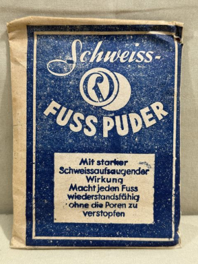 Original Nazi Era German Schweiss-Foot Powder Packet