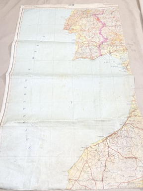 Original WWII German Large Flight Map, Fliegerkarte