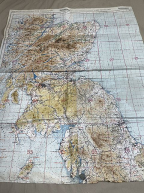 Original WWII German Large Flight Map of Great Britain, Fliegerkarte