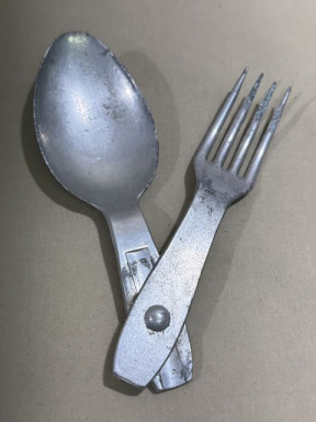 Original WWII German Soldiers Folding Fork/Spoon Combination